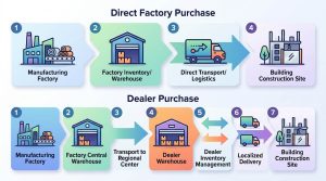 挡烟垂壁直接找厂家与经销商采购对比流程图