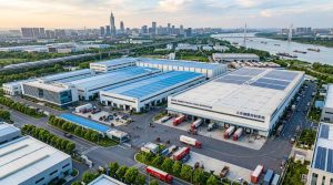 南京挡烟垂壁生产厂家工厂俯瞰图-生产车间与仓库