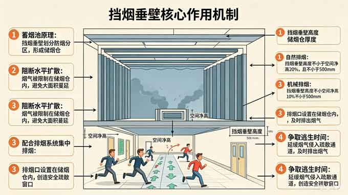 挡烟垂壁核心作用机制